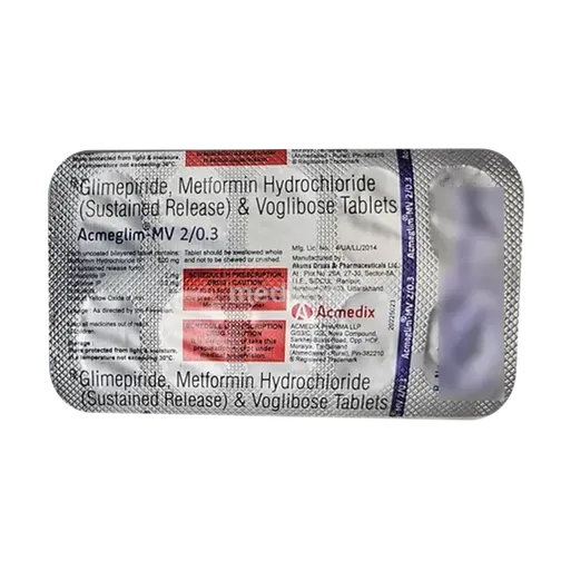 acmeglim mv 2/0.3mg tablet 10's